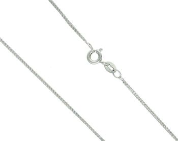 Złoty łańcuszek 585 Białe Złoto Lisi ogon 1 mm GR-Z04 ZAA0919 Uniwersalny łańcuszek, wykonany z białego złota próby 585. Łańcuszki to uniwersalne dodatki, które sprawdzają się na każdą okazję 2.jpg